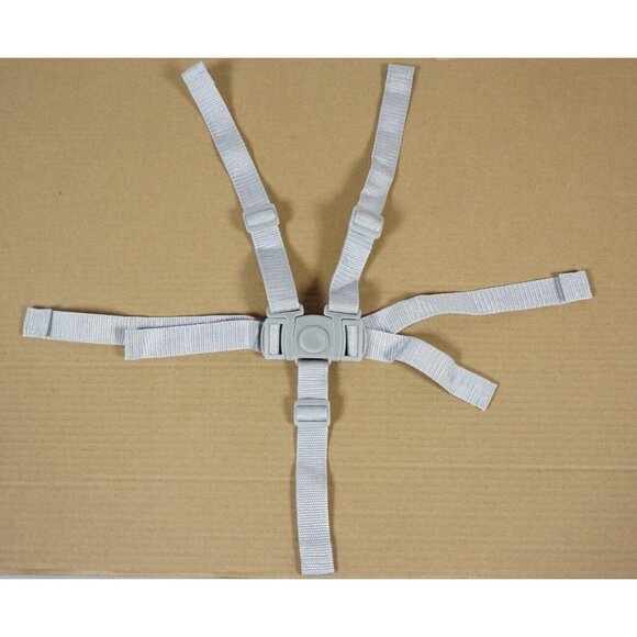 Graco 5 Point Harness Hair Chair Replacement Part Grey Safety Straps NEW!!! - Picture 3 of 3